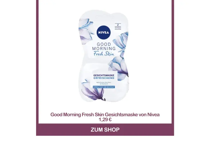 Nivea Good Morning Fresh Skin Gesichtsmaske für morgens oder abends. Erfrischt normale und Mischhaut.