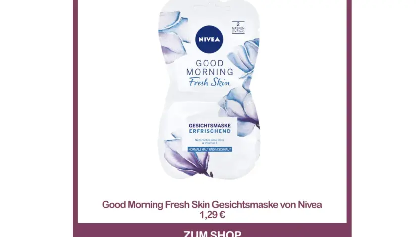 Nivea Good Morning Fresh Skin Gesichtsmaske für morgens oder abends. Erfrischt normale und Mischhaut.