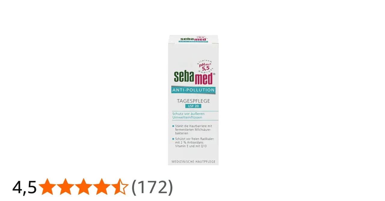 Sebamed Tagespflege LSF 20 mit Anti-Pollution-Formel. Schützt vor äußeren Umwelteinflüssen und freien Radikalen.