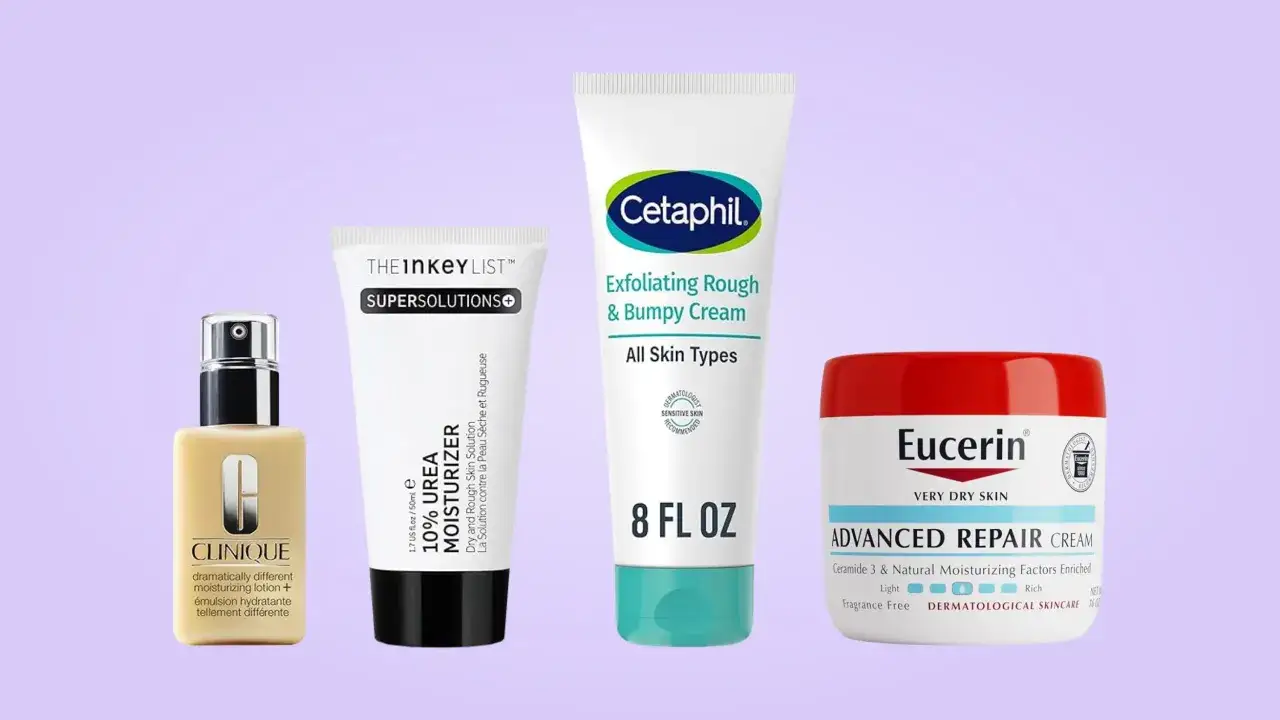 Hautpflegeprodukte: Clinique Lotion, The Inkey List 10% Urea Moisturizer (hilft bei trockener Haut, was ist Urea?), Cetaphil & Eucerin Cremes.