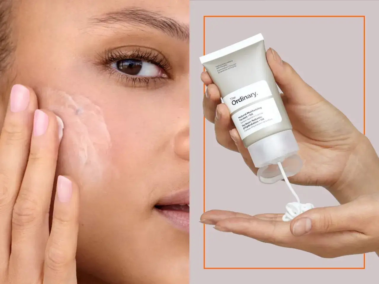 Haut nimmt Creme nicht auf? Sanfte Anwendung von The Ordinary Feuchtigkeitscreme auf der Haut.